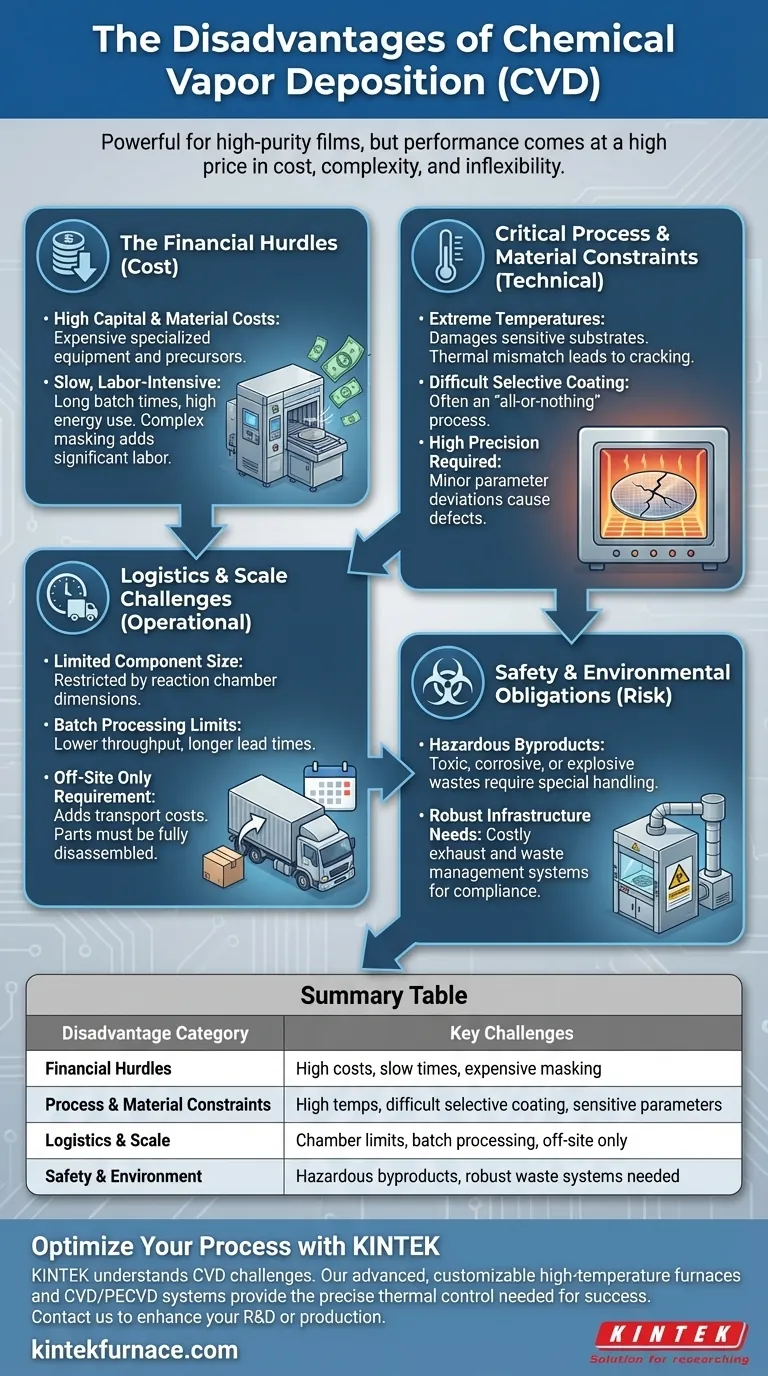 What are the disadvantages of CVD? Weighing High Costs, Complexity, and Constraints Visual Guide