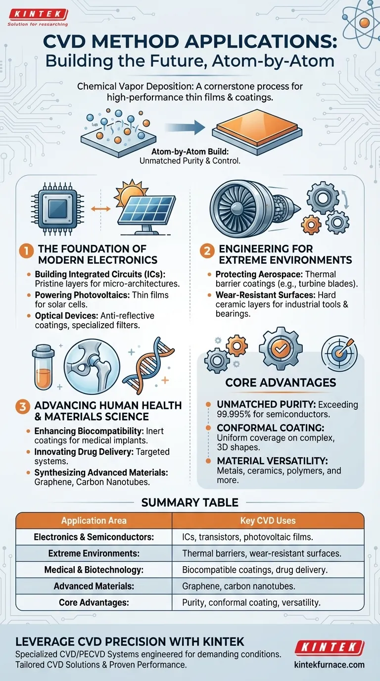 Quelles sont les applications de la méthode CVD ? Libérez des films minces et des revêtements haute performance Guide Visuel