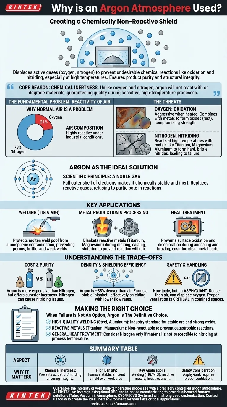 Why is an argon atmosphere used? Ensure Material Purity in High-Temp Processes Visual Guide