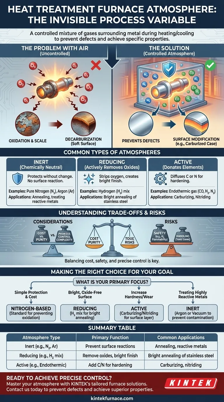What is the atmosphere of a heat treatment furnace? Master the Key to Superior Metal Properties Visual Guide