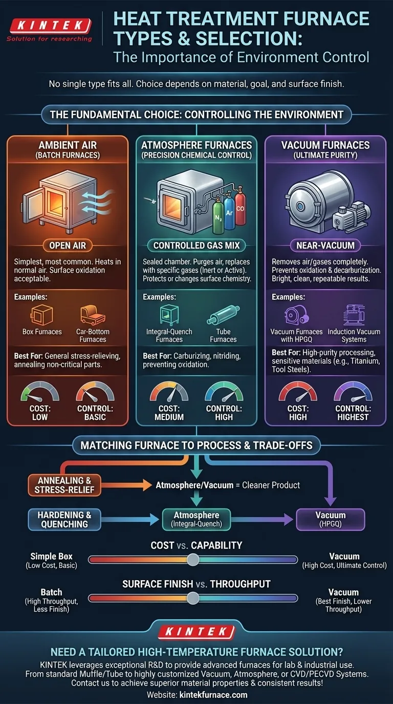 Que tipo de forno é usado para tratamento térmico? Escolha a Solução Certa para Seus Materiais Guia Visual
