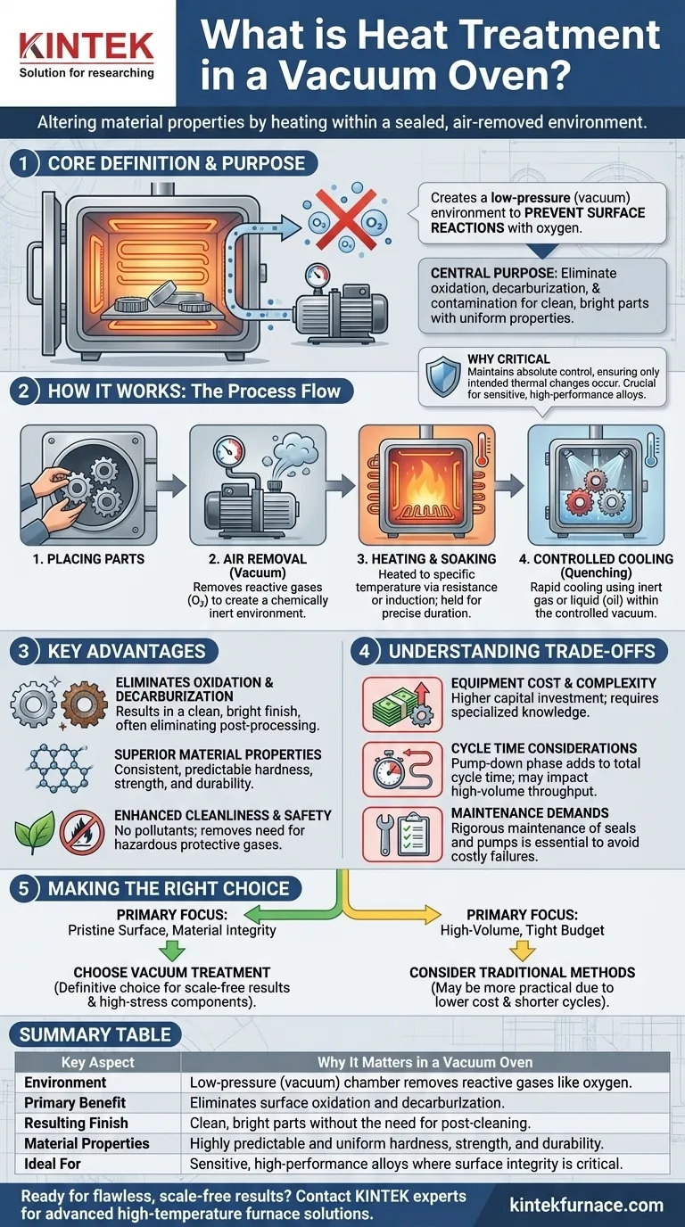 What is the heat treatment in a vacuum oven? Achieve Superior Surface & Material Integrity Visual Guide