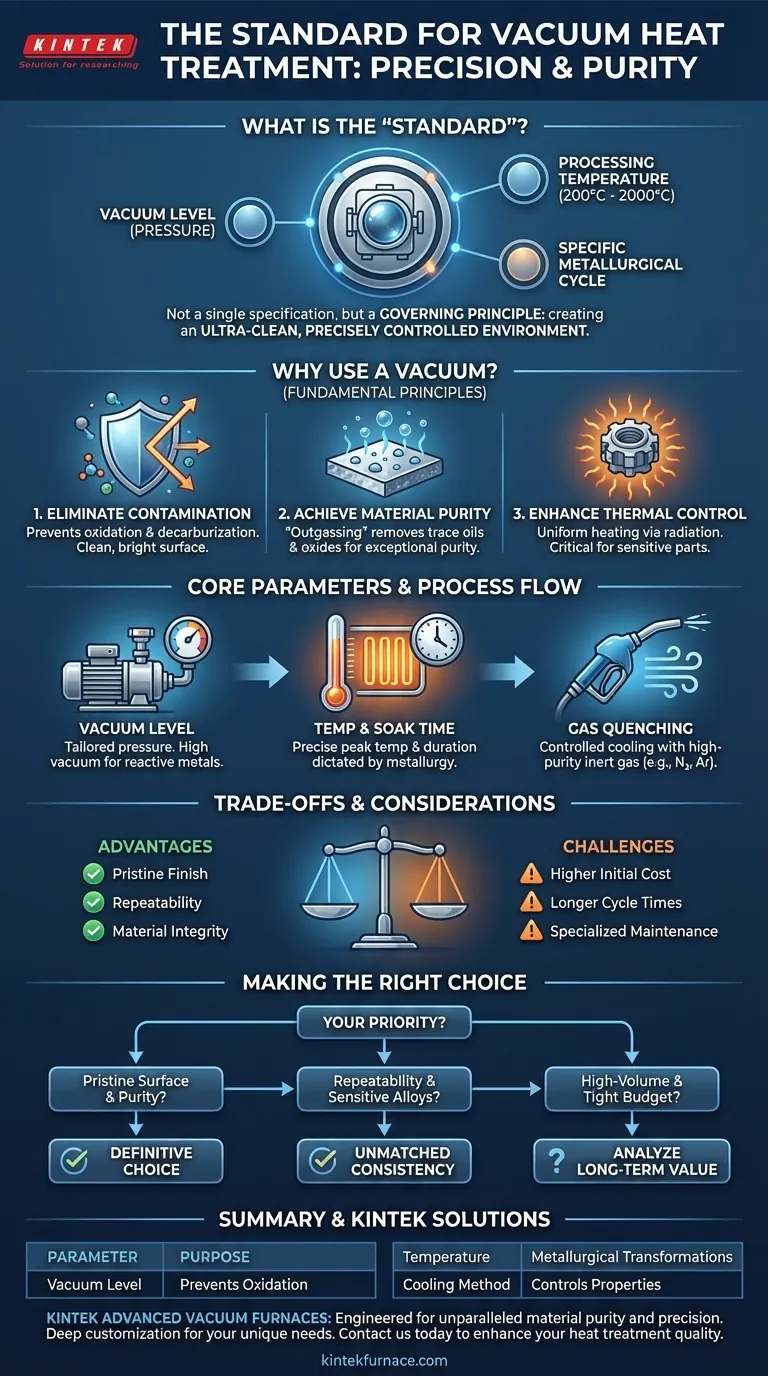 Was ist der Standard der Vakuum-Wärmebehandlung? Reinheit, Präzision und Leistung meistern Visuelle Anleitung