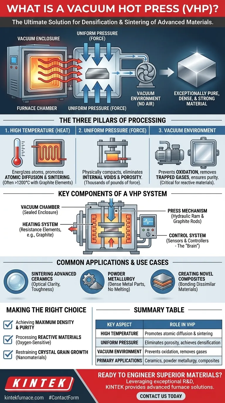 Was ist eine Vakuum-Heißpresse? Erreichen Sie ultimative Materialreinheit und -dichte Visuelle Anleitung