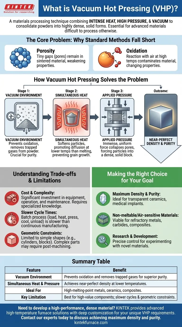 Was ist die Vakuum-Heißpresstechnik? Erzielen Sie maximale Dichte & Reinheit für fortschrittliche Materialien Visuelle Anleitung