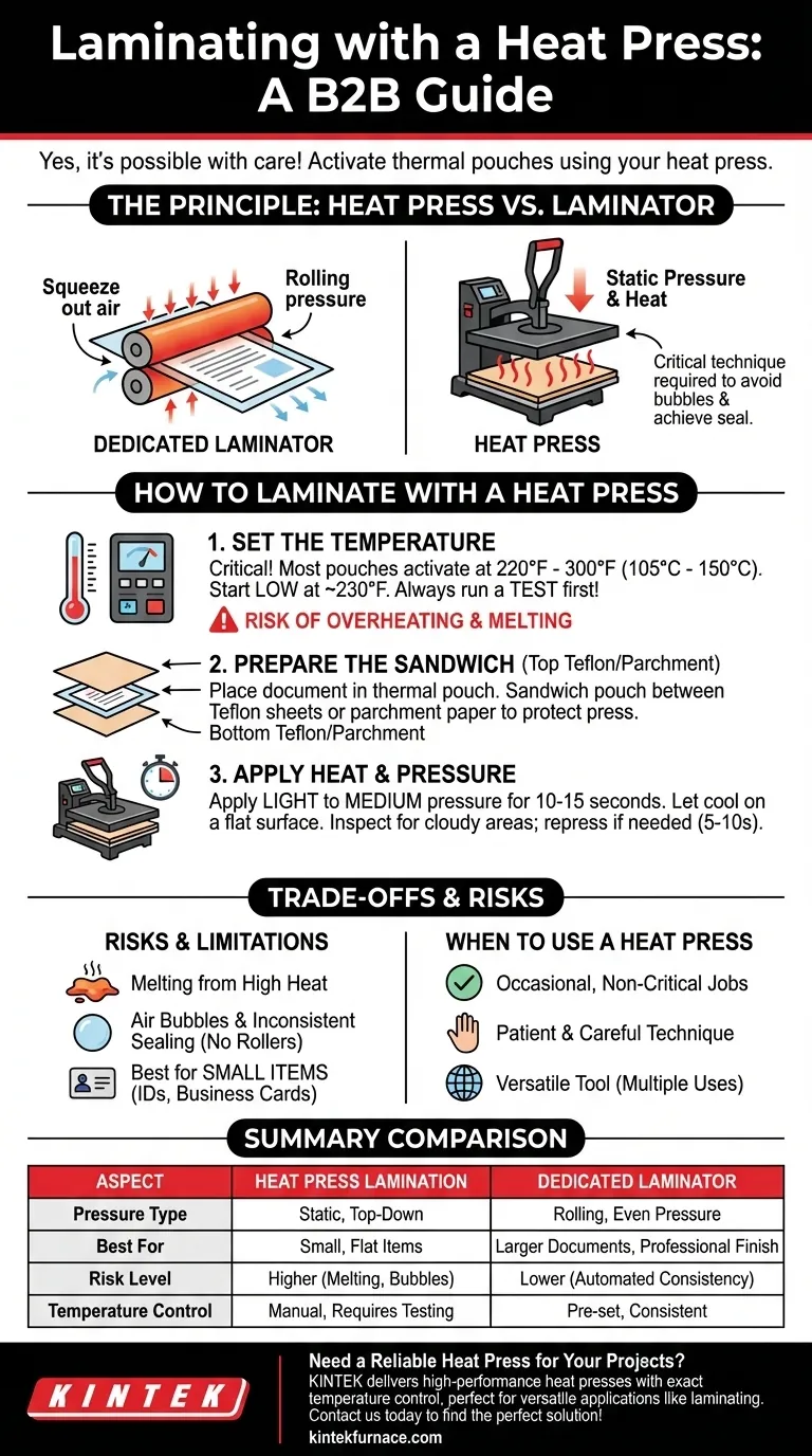 Können Sie eine Heißpresse zum Laminieren verwenden? Ein praktischer Leitfaden für Heimwerker und Bastler Visuelle Anleitung