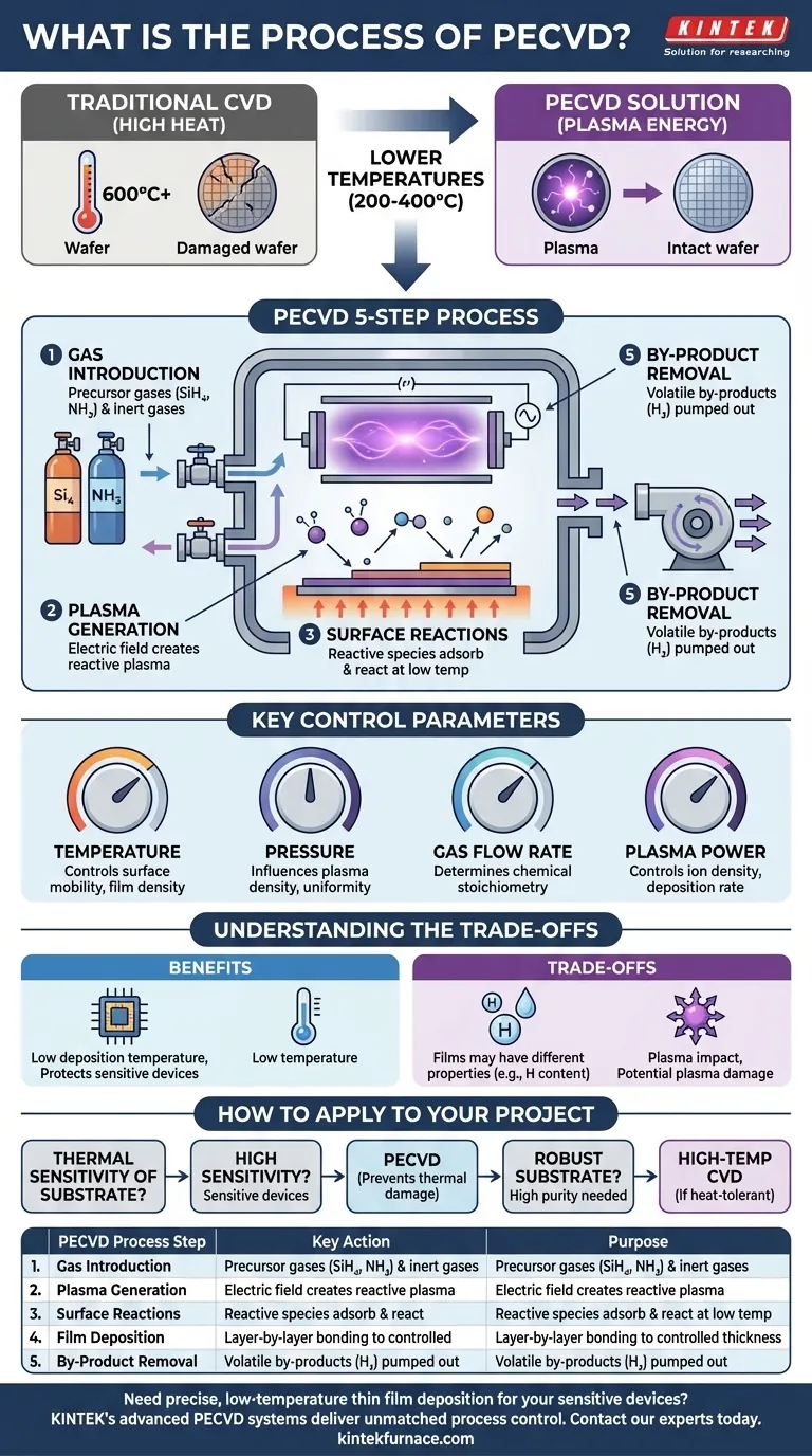 O que é o processo PECVD? Habilite a Deposição de Filmes Finos de Baixa Temperatura e Alta Qualidade Guia Visual