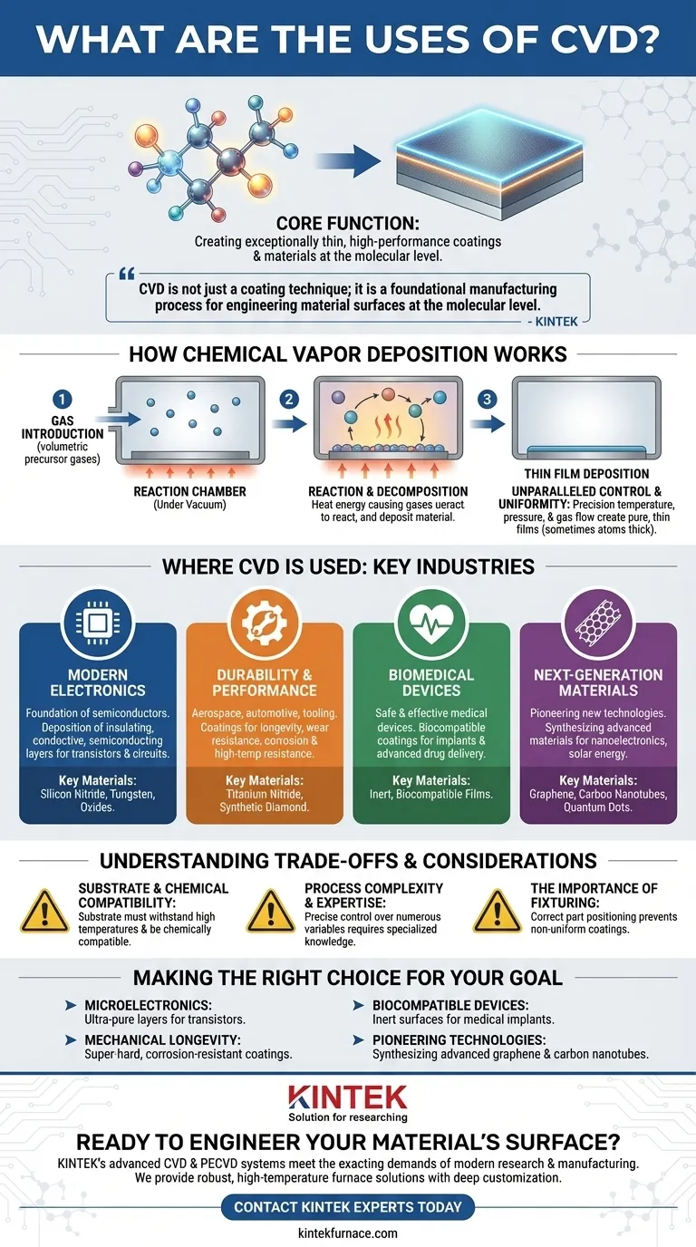 What are the uses of CVD? Unlocking Advanced Materials & Coatings Visual Guide