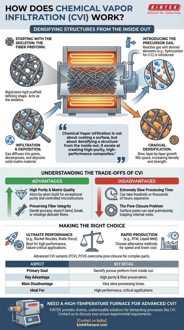 화학 기상 침투(CVI)는 어떻게 작동하는가? 고성능 복합재 제조 가이드 시각적 가이드