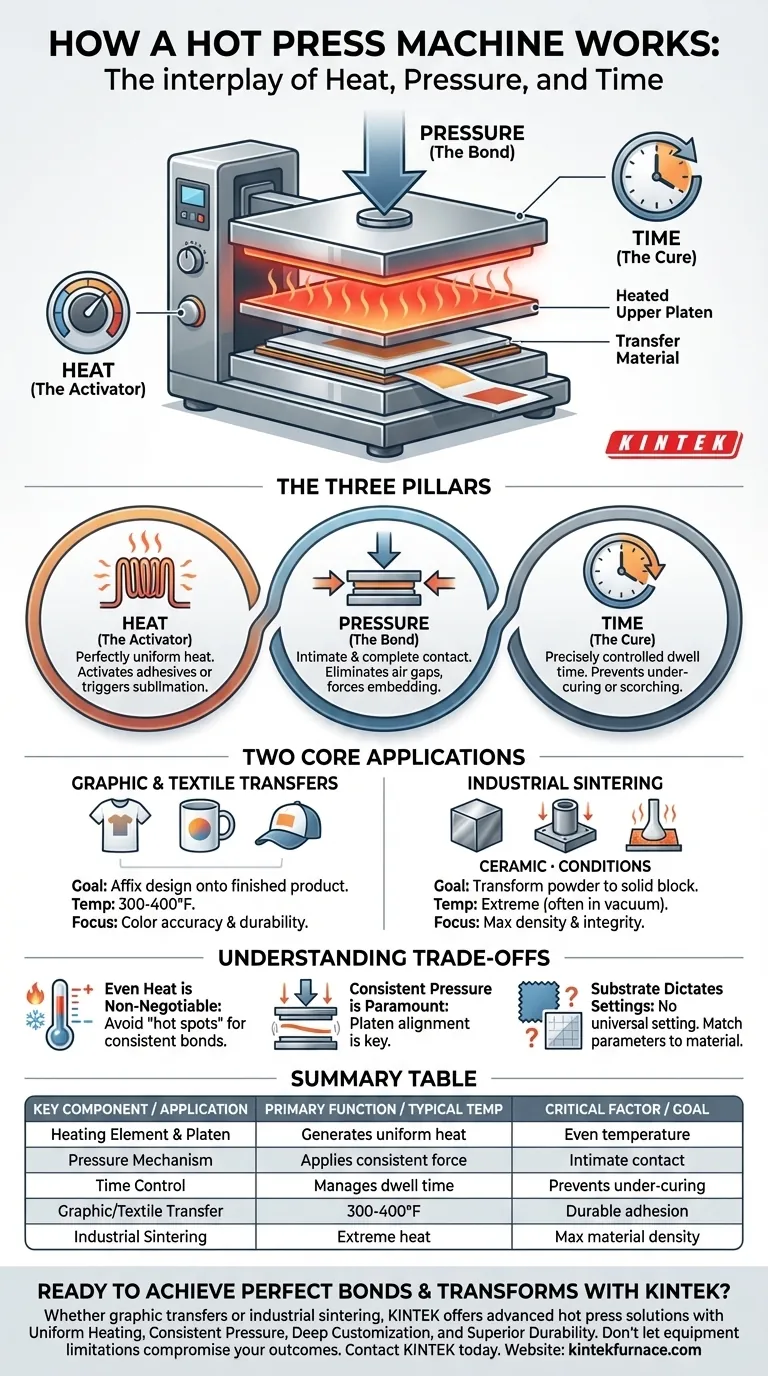 熱プレス機はどのように機能するのでしょうか？熱、圧力、時間をマスターして完璧な結果を ビジュアルガイド
