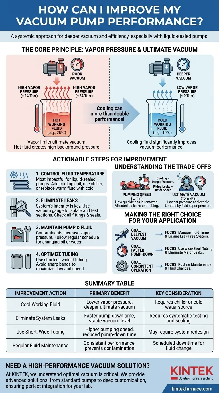 كيف يمكنني تحسين أداء مضخة التفريغ الخاصة بي؟ قم بتحسين نظامك للحصول على تفريغ أعمق وتفريغ أسرع دليل مرئي