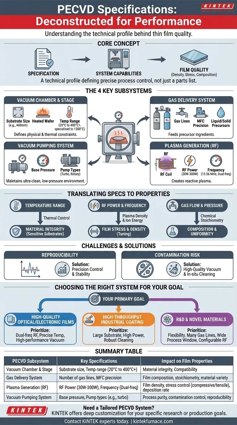 Qual é a especificação de PECVD? Um Guia para Escolher o Sistema Certo para o Seu Laboratório Guia Visual
