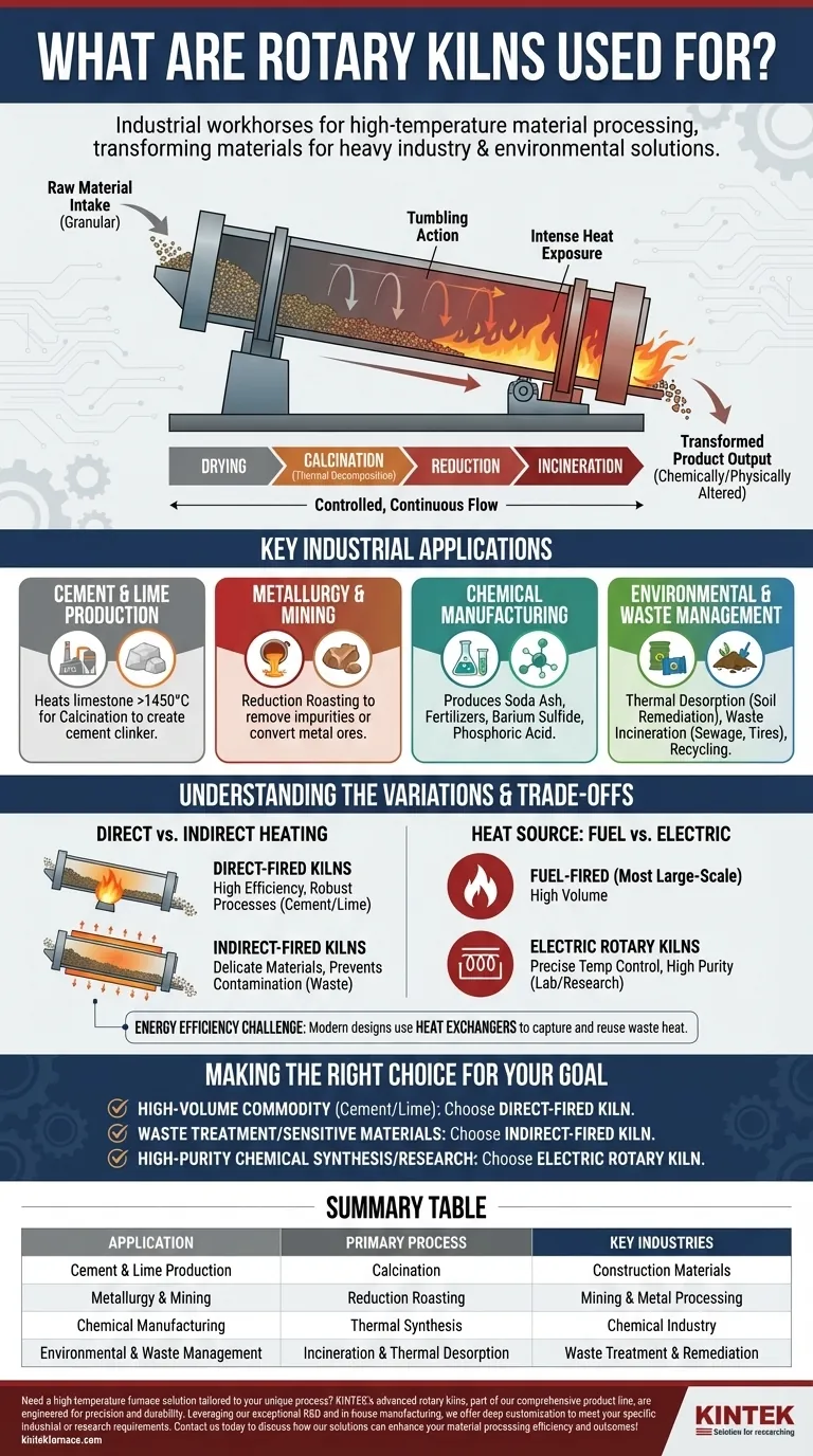 A cosa servono i forni rotanti? Sbloccare la lavorazione ad alta temperatura per l'industria Guida Visiva