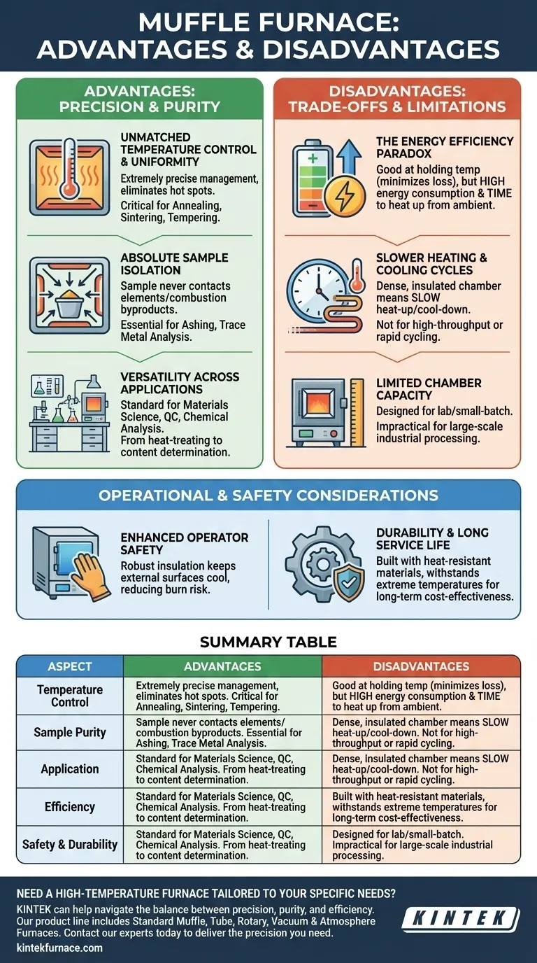 Quais são as vantagens e desvantagens de um forno mufla? Descubra o Compromisso entre Precisão e Eficiência Guia Visual