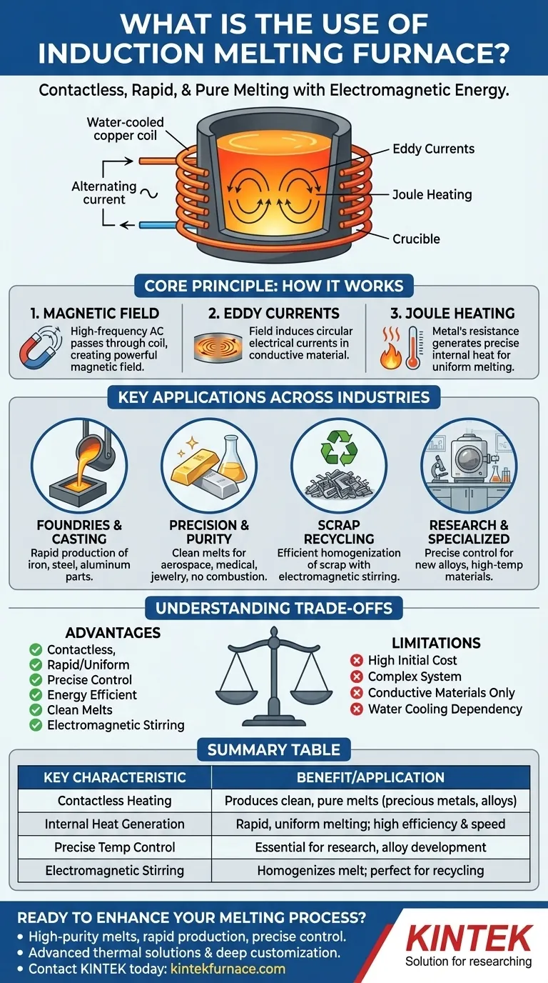 What is the use of an induction melting furnace? Achieve Fast, Clean, and Precise Metal Melting Visual Guide