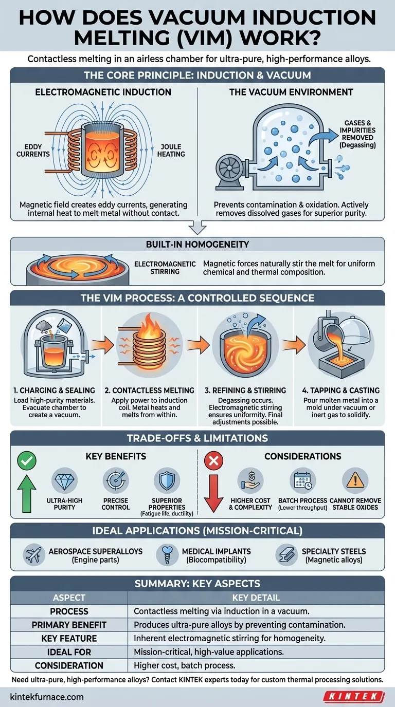 Wie funktioniert das Vakuuminduktionsschmelzen? Erreichen Sie ultrareine, hochleistungsfähige Legierungen Visuelle Anleitung