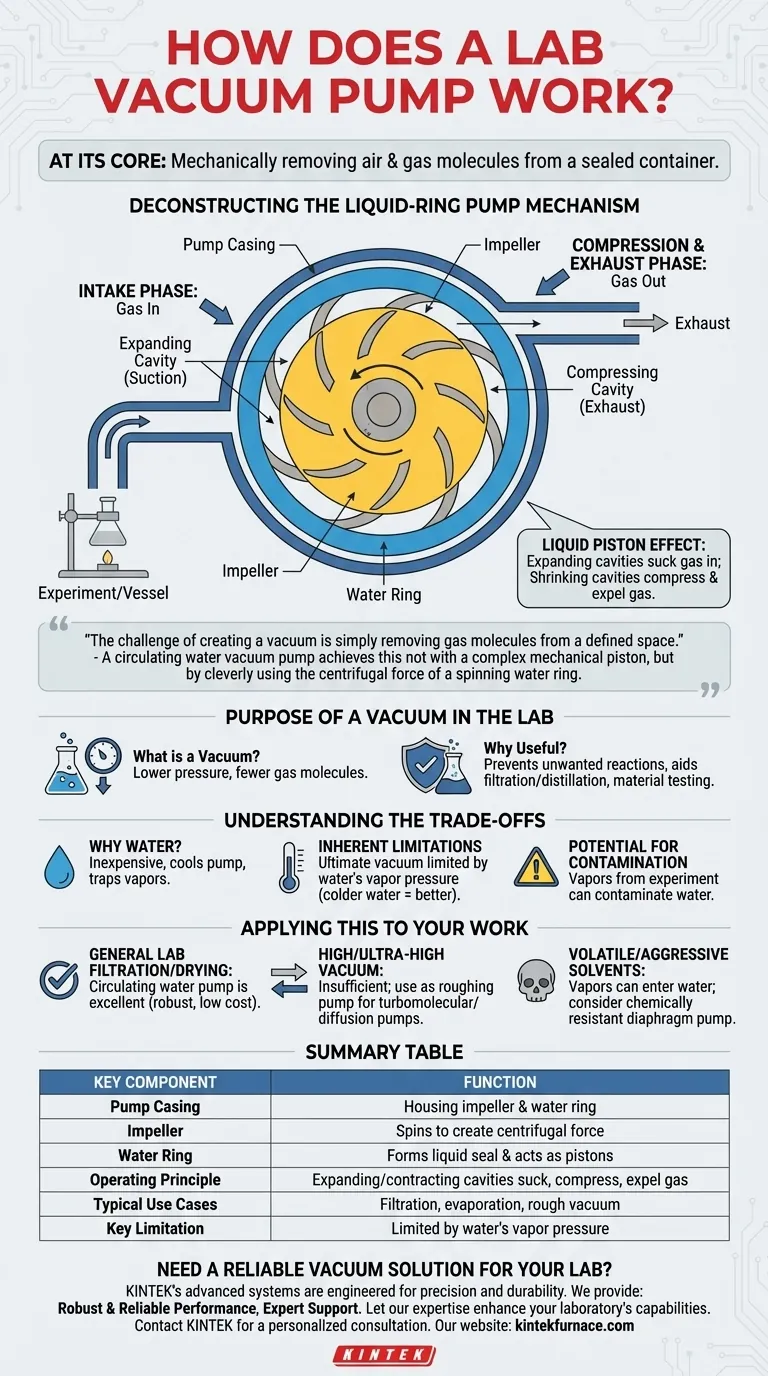 Come funziona una pompa da vuoto da laboratorio? Comprendere il meccanismo a pistone liquido Guida Visiva