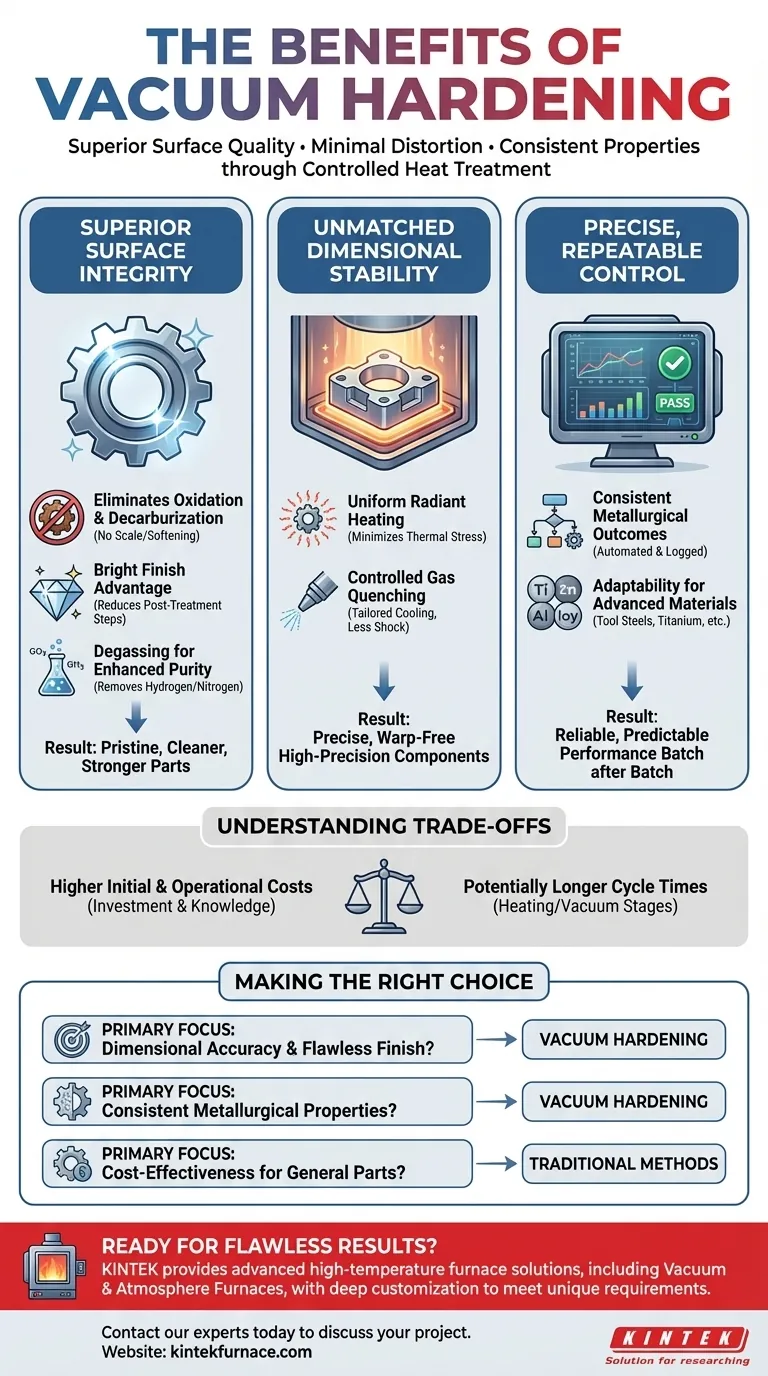 What are the benefits of vacuum hardening? Achieve Superior Surface Quality and Dimensional Accuracy Visual Guide
