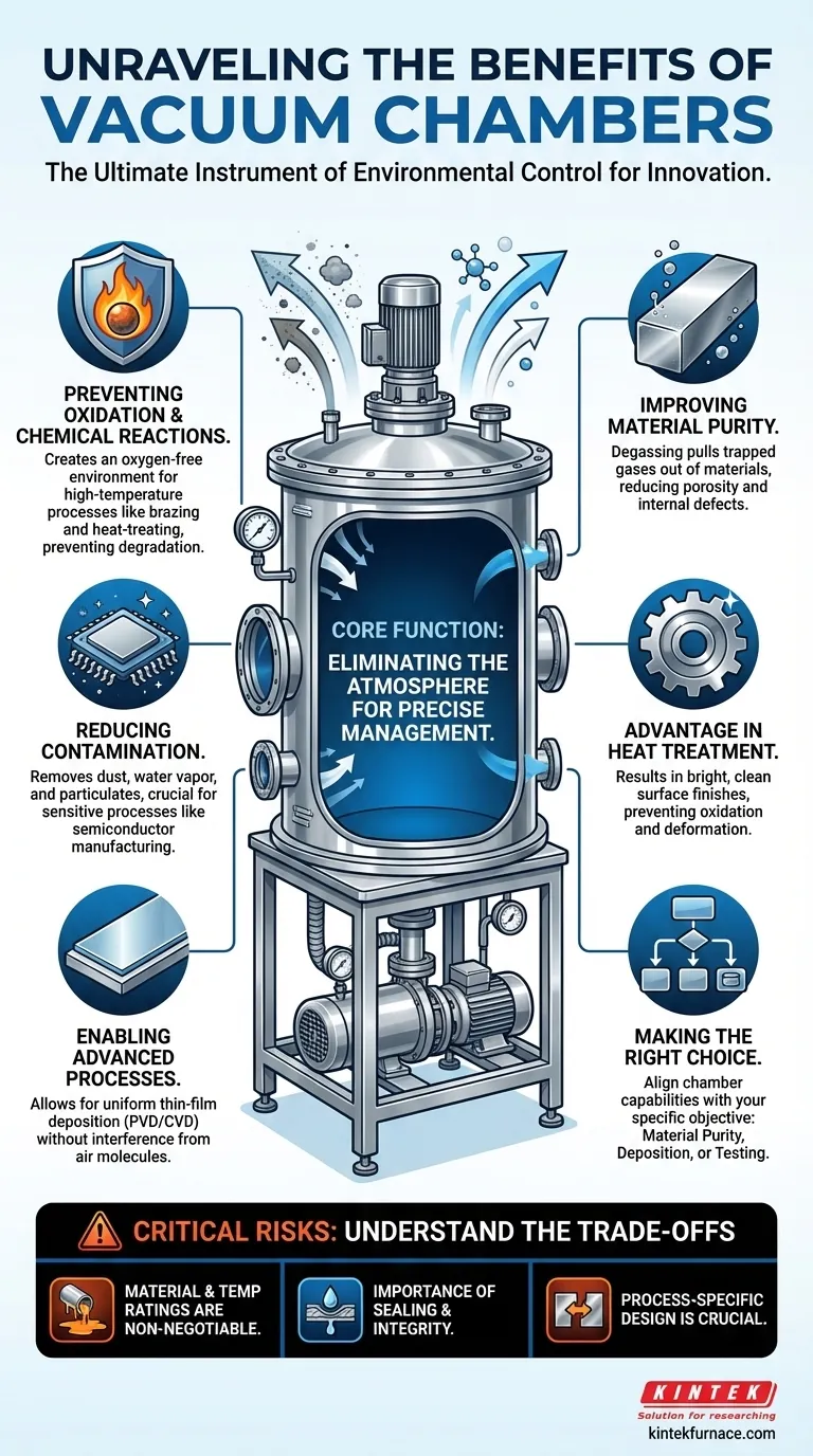 Was sind die Vorteile einer Vakuumkammer? Erreichen Sie eine unübertroffene Prozesskontrolle und Reinheit Visuelle Anleitung