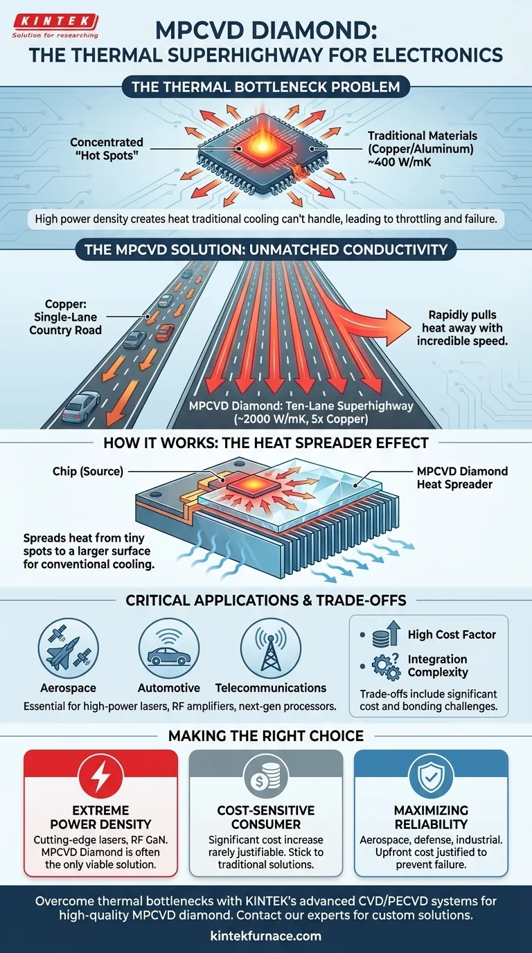 Por que o MPCVD é importante para o gerenciamento térmico em dispositivos eletrônicos? Desbloqueie o Desempenho da Próxima Geração Guia Visual