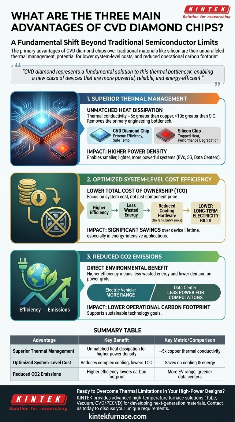 ما هي المزايا الرئيسية الثلاث لرقائق الماس CVD؟ أطلق العنان لقوة وكفاءة لا مثيل لهما دليل مرئي