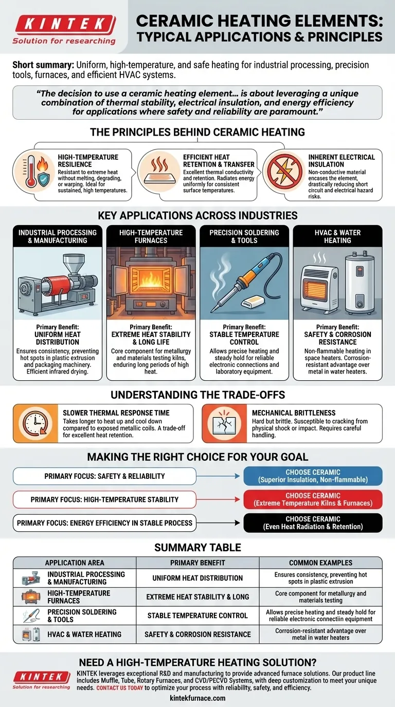 ¿Cuáles son las aplicaciones típicas de los elementos calefactores cerámicos? Consiga una calefacción superior para sus procesos industriales Guía Visual