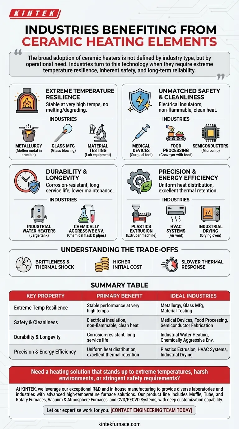 Which industries benefit from ceramic heating elements? Unlock Superior Heat for Demanding Applications Visual Guide