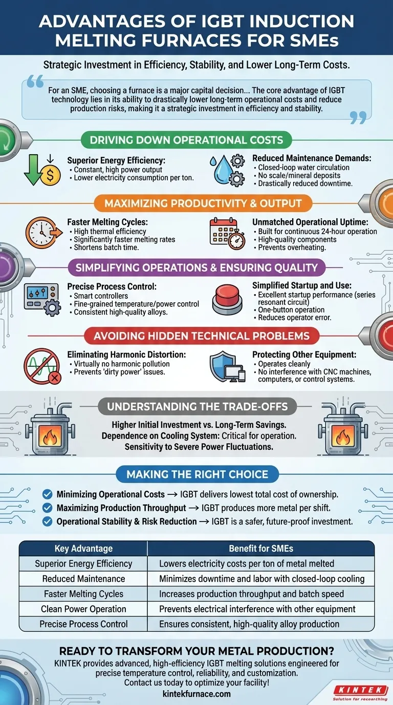 What are the advantages of an IGBT induction melting furnace for SMEs? Boost Efficiency & Slash Costs Visual Guide