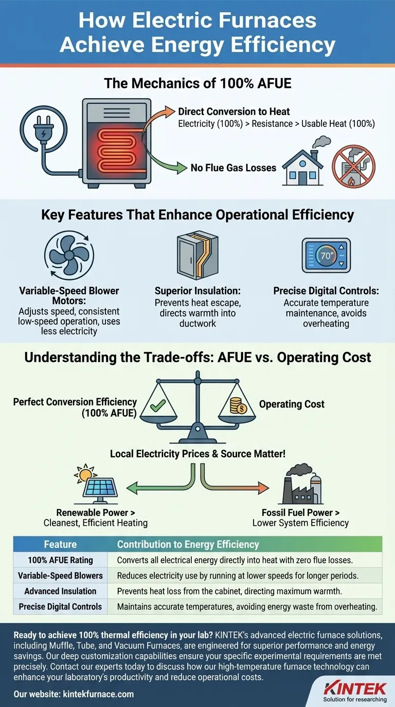 How does an electric furnace contribute to energy efficiency? Maximize Your Lab's Heating Performance Visual Guide