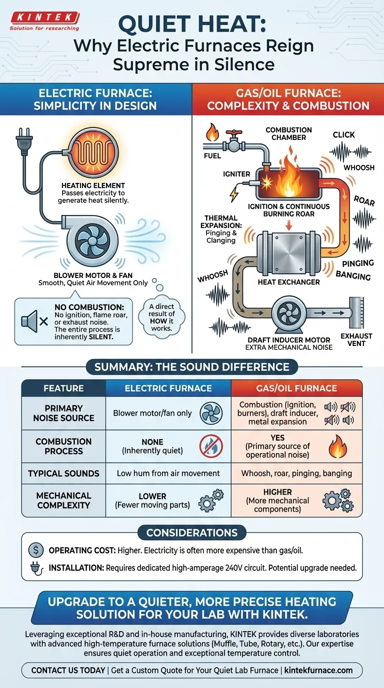 Por que os fornos elétricos são considerados uma opção de aquecimento mais silenciosa? Explicação da Operação Silenciosa Guia Visual