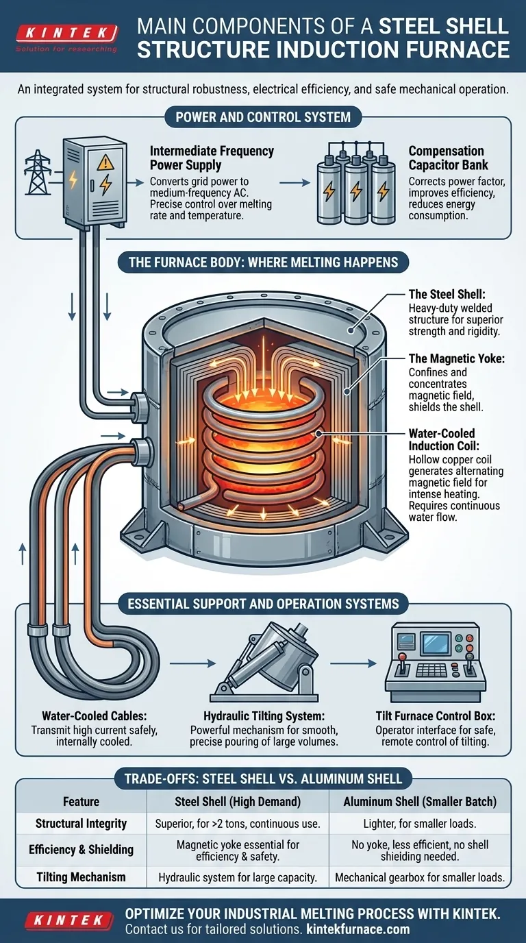 What are the main components of a steel shell structure induction furnace? An In-Depth System Breakdown Visual Guide