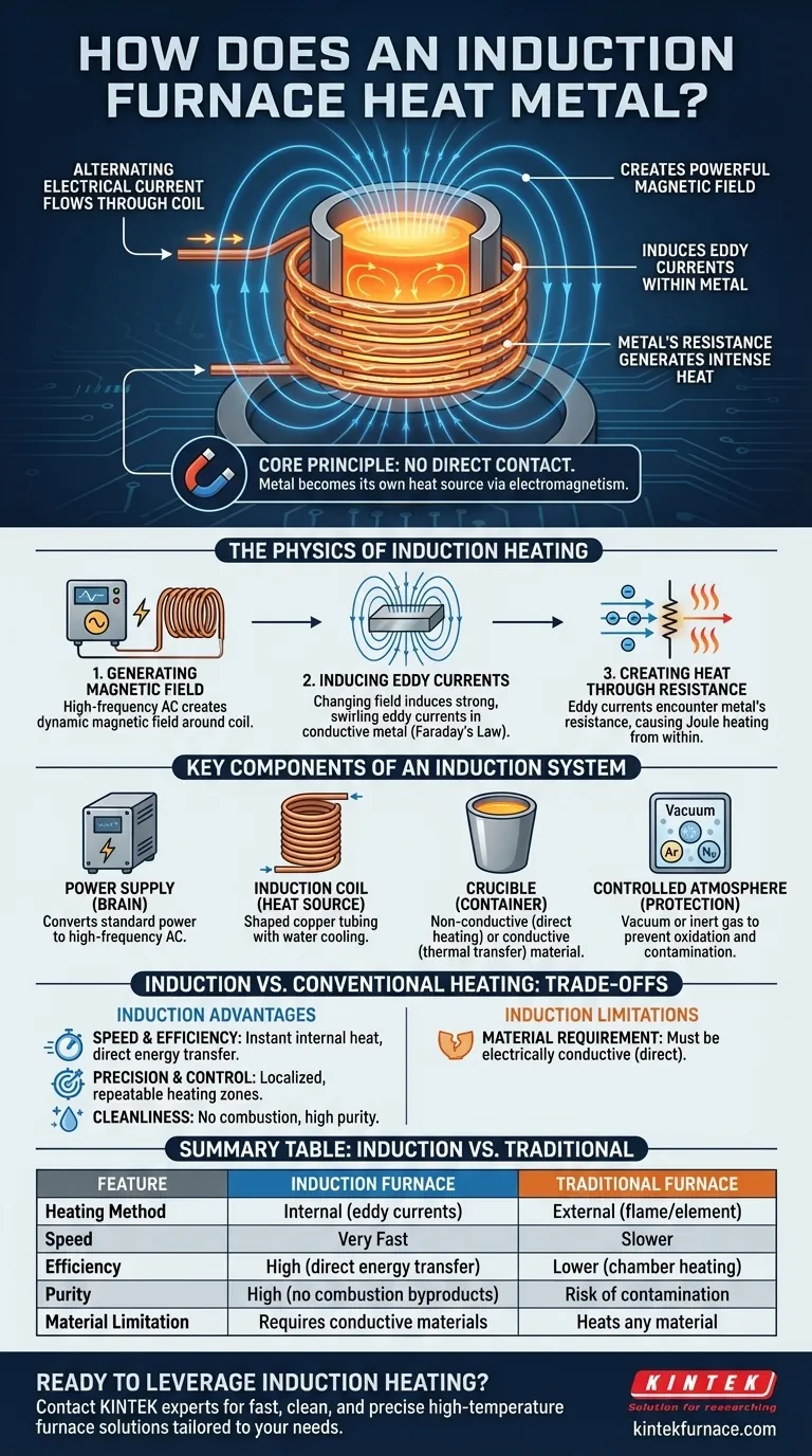 Como um forno de indução aquece o metal? Obtenha Fusão de Metal Rápida, Limpa e Precisa Guia Visual