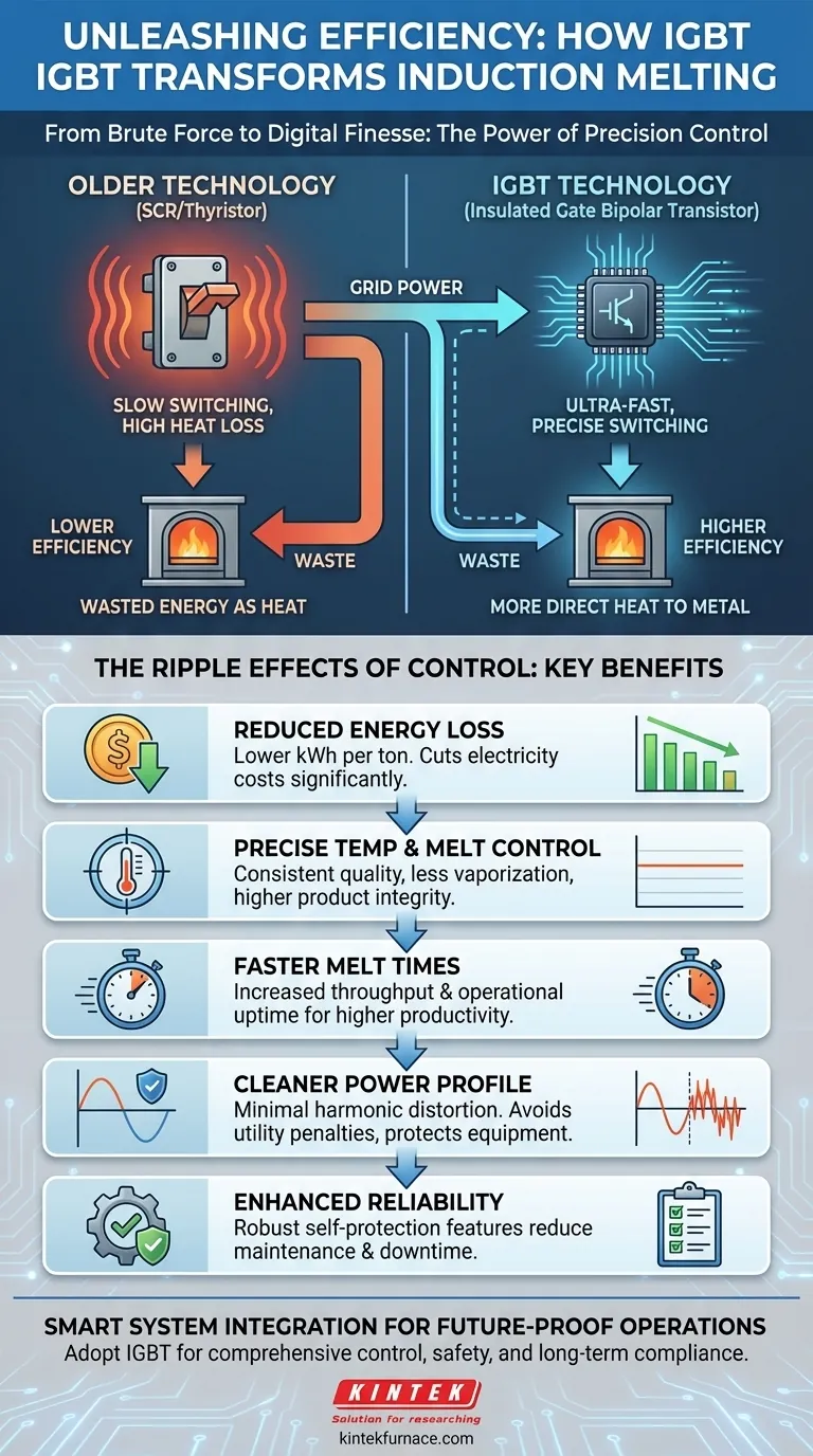How does IGBT enhance efficiency and energy savings in induction melting? Achieve Superior Control and Lower Costs Visual Guide