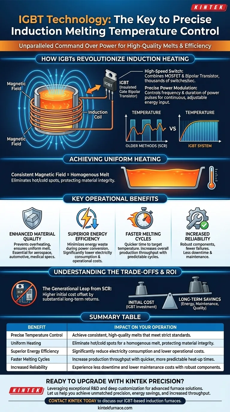 Quais são os benefícios da tecnologia IGBT em termos de controle de temperatura na fusão por indução? Alcance Precisão e Eficiência Superiores na Fusão Guia Visual