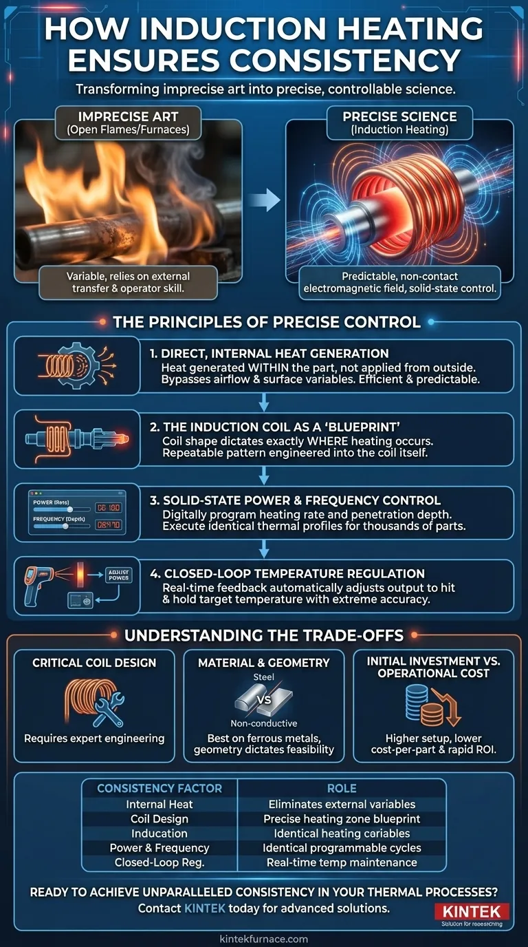 كيف يضمن التسخين بالحث الكهرومغناطيسي الاتساق في النتائج؟ إتقان التحكم الحراري الدقيق دليل مرئي
