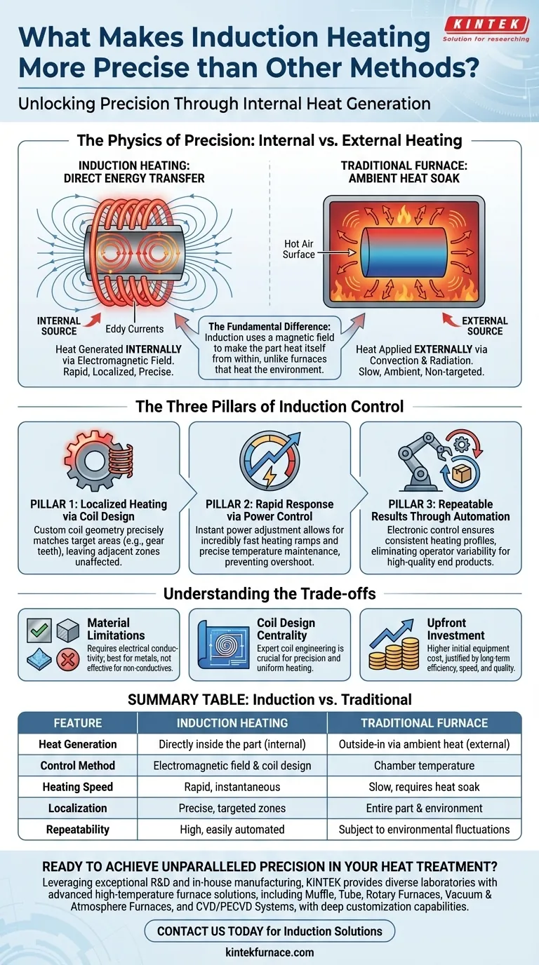 Was macht das Induktionserwärmen präziser als andere Methoden? Entdecken Sie unübertroffene Kontrolle & Geschwindigkeit Visuelle Anleitung