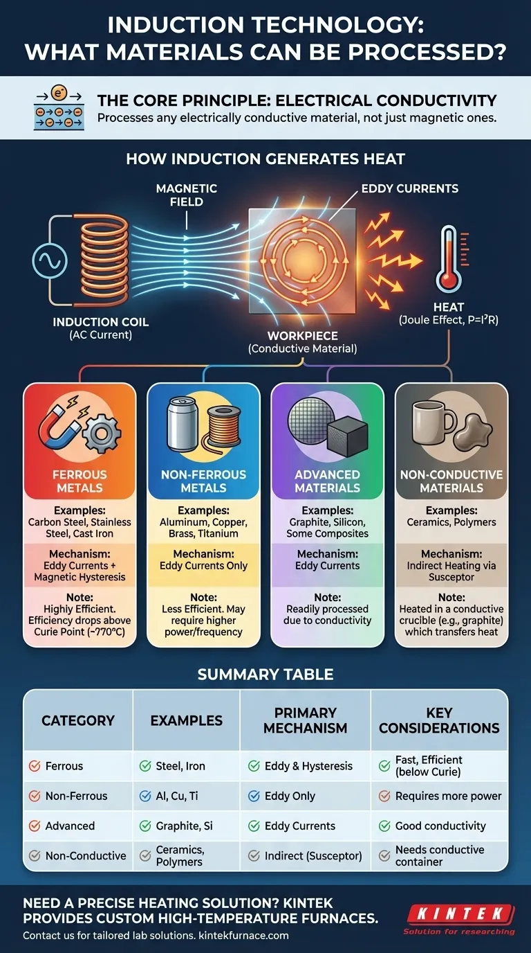 Que materiais podem ser processados usando tecnologia de indução? Um guia sobre metais, ligas e além Guia Visual