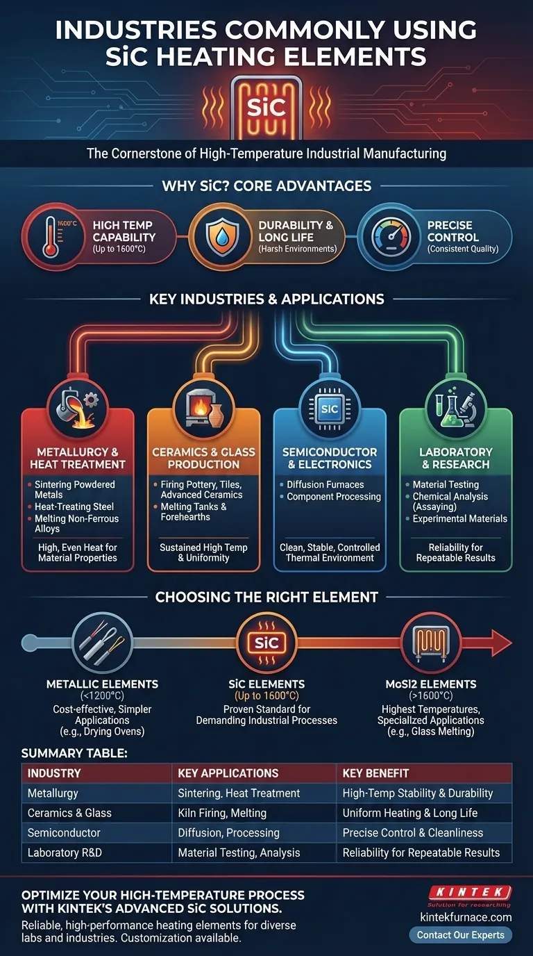 What industries commonly use SIC heating elements? A Guide to High-Temp Applications Visual Guide