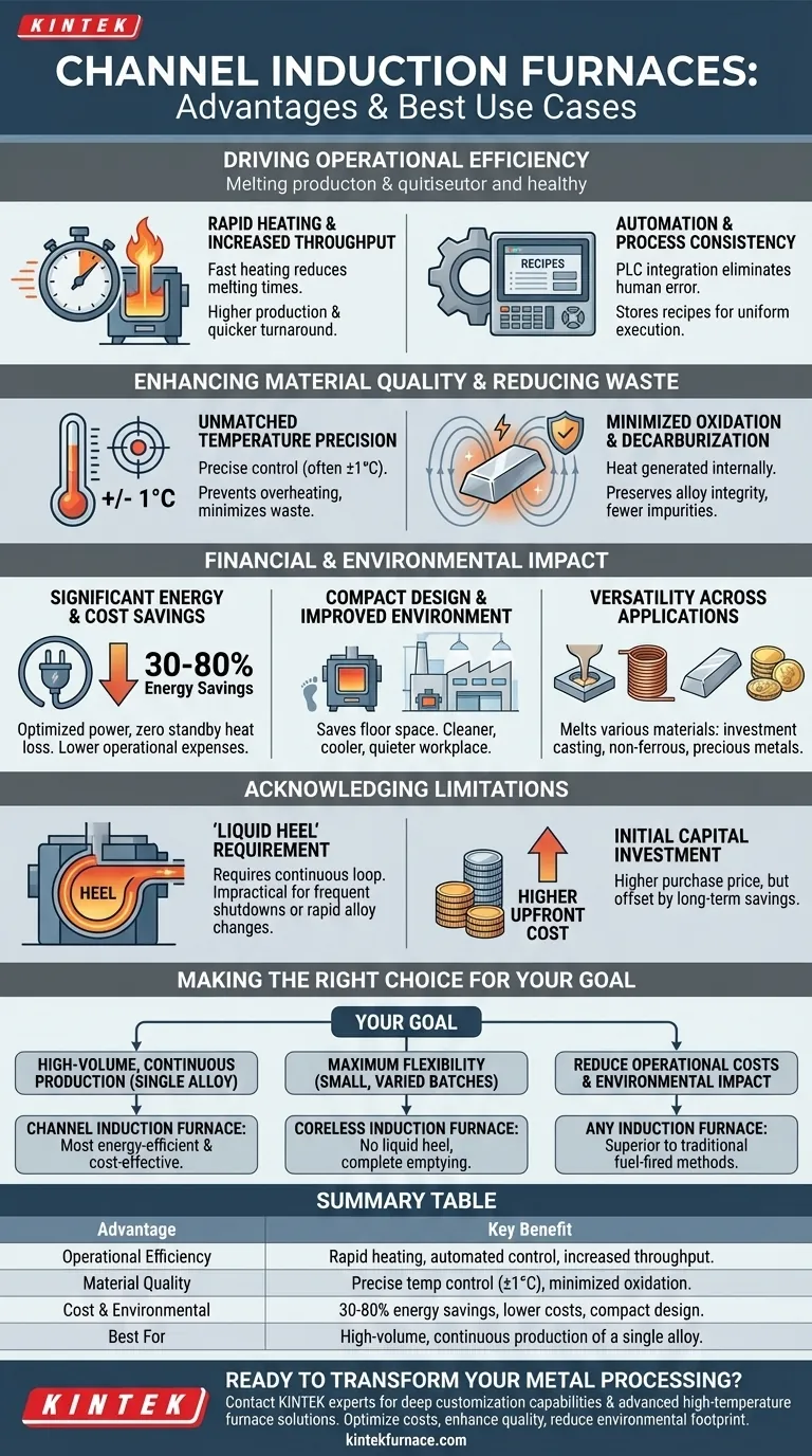 Quais são as principais vantagens dos fornos de indução de canal? Aumente a Eficiência e a Qualidade Guia Visual
