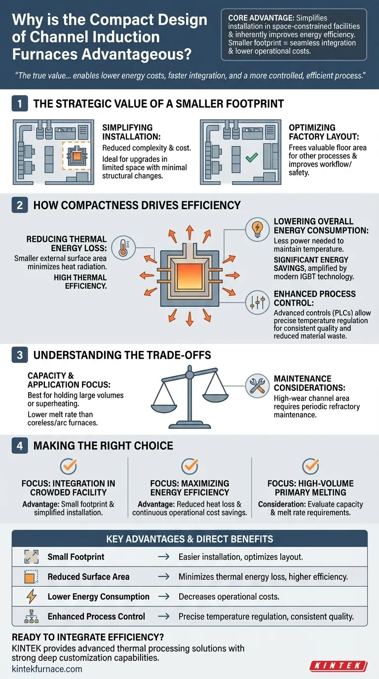 Por que o design compacto dos fornos de indução de canal é vantajoso? Desbloqueie Economia de Espaço e Energia Guia Visual