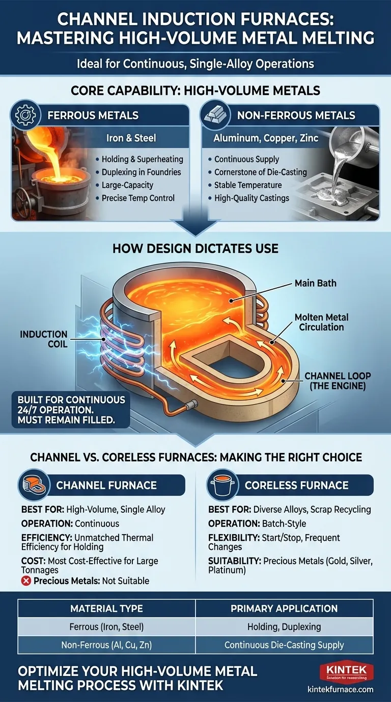 Quali tipi di materiali possono fondere i forni a induzione a canale? La soluzione ideale per la fusione di metalli ad alto volume Guida Visiva