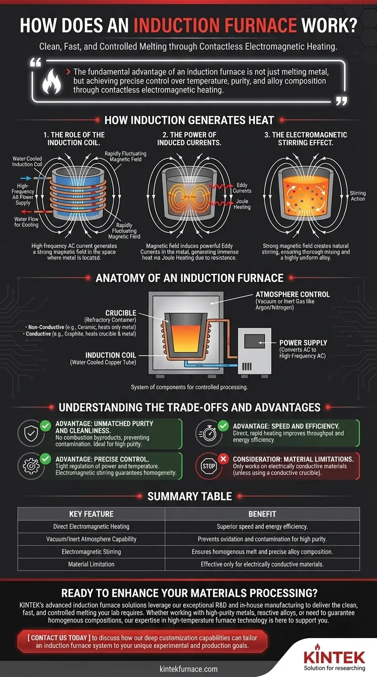How does an induction furnace work? Achieve Clean, Fast, and Controlled Metal Melting Visual Guide