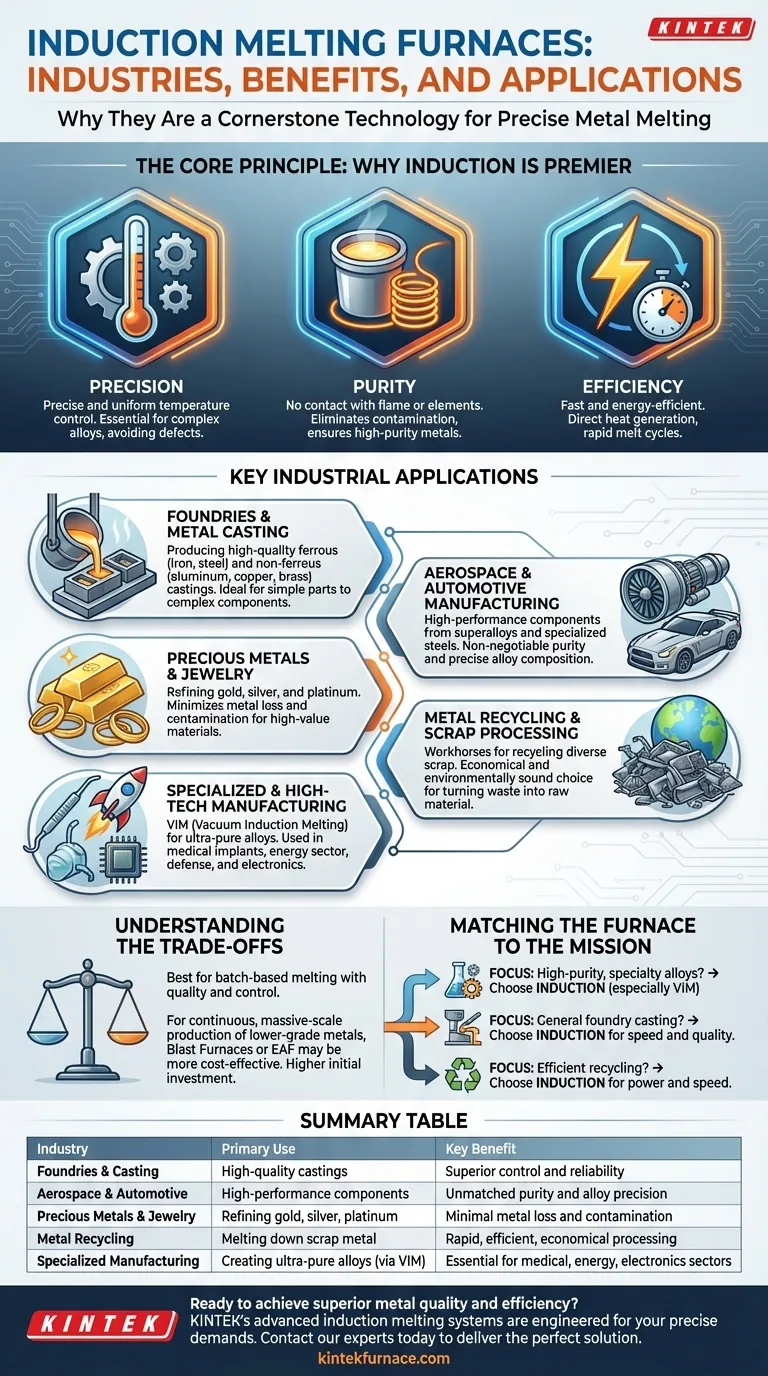 Quelles industries utilisent couramment les fours de fusion à induction ? Obtenez une fusion de métaux de haute pureté Guide Visuel