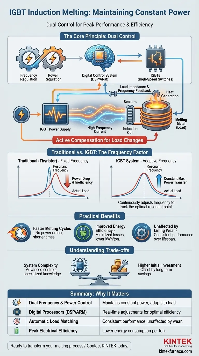 Como o forno de fusão por indução IGBT mantém uma saída de potência constante? Alcance uma Fusão Mais Rápida e Eficiente Guia Visual