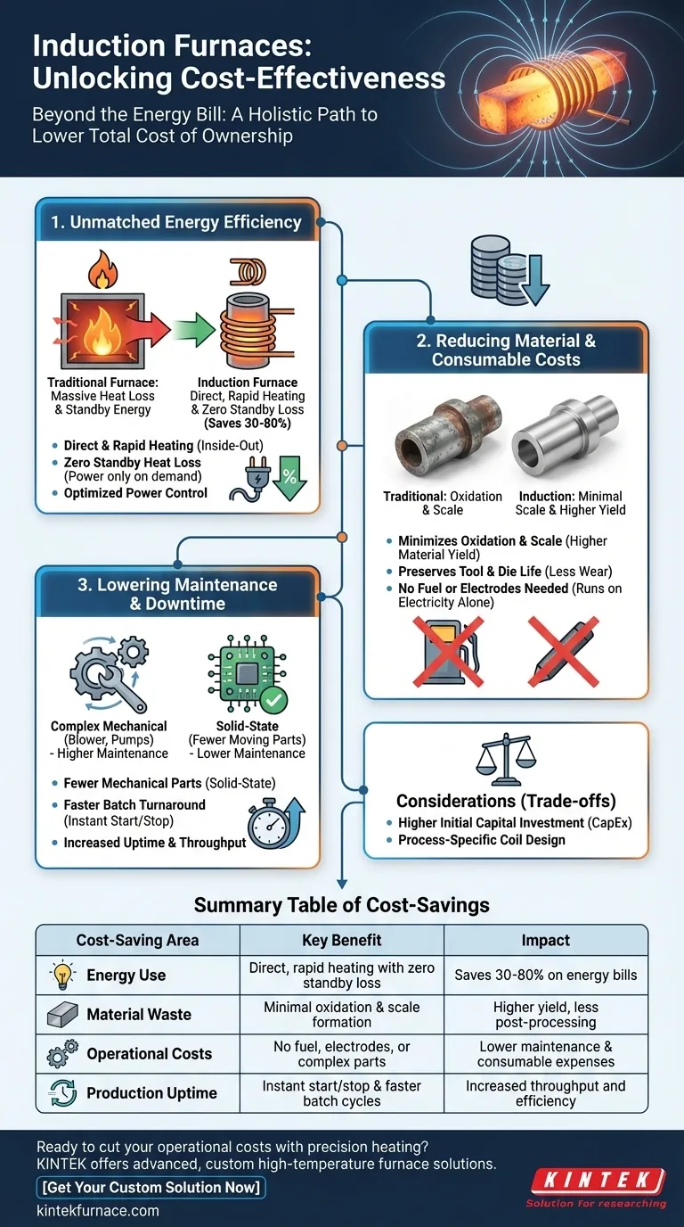 In what ways are induction furnaces cost-effective? Unlock Major Energy & Material Savings Visual Guide