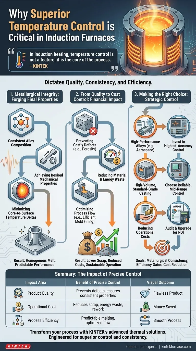 Por que a precisão superior no controle de temperatura em fornos de indução é importante? Garanta Qualidade Metalúrgica & Controle de Custos Guia Visual