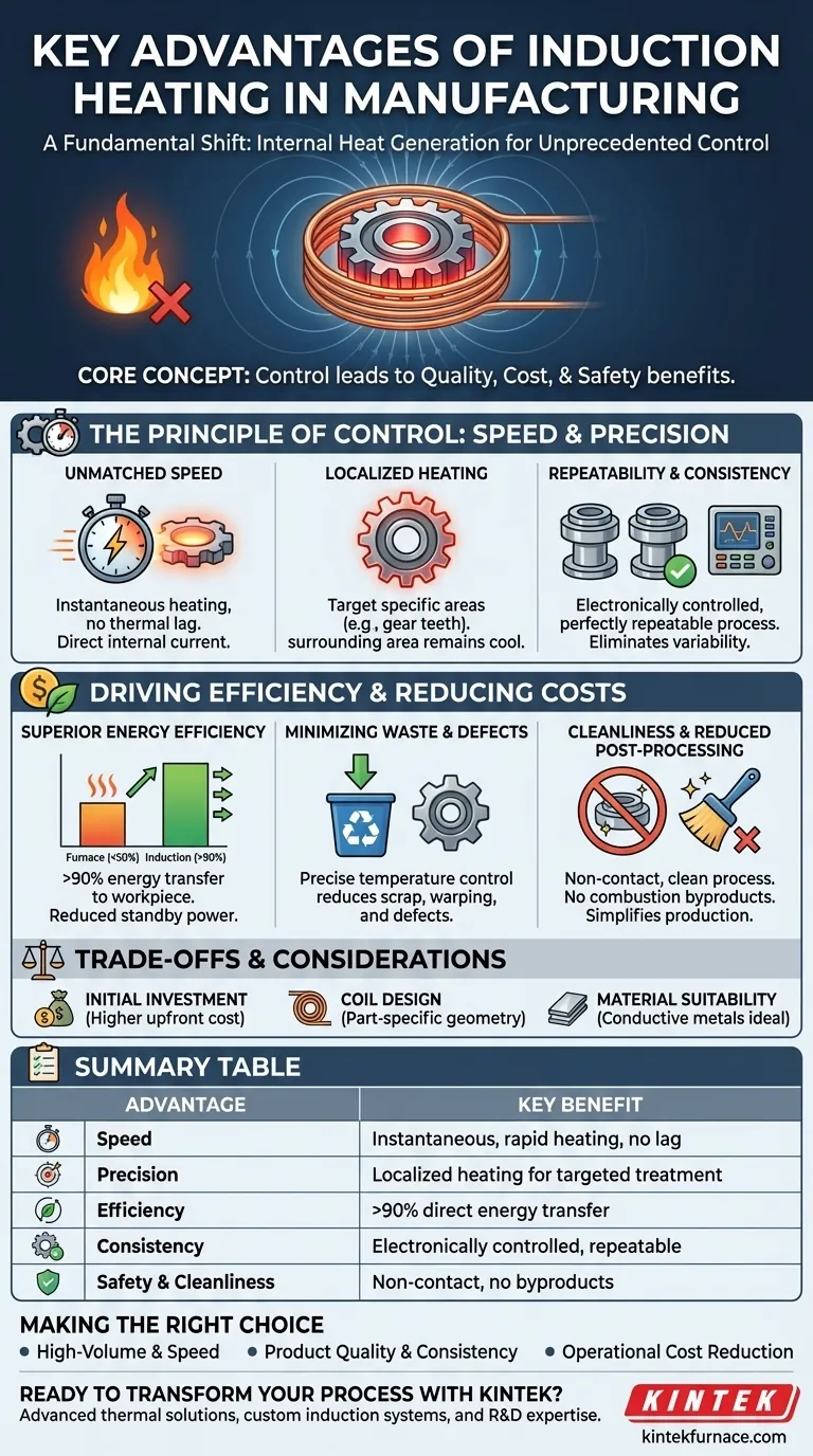 ما هي المزايا الرئيسية لاستخدام التسخين بالحث في التصنيع؟ أطلق العنان للسرعة والدقة والكفاءة دليل مرئي