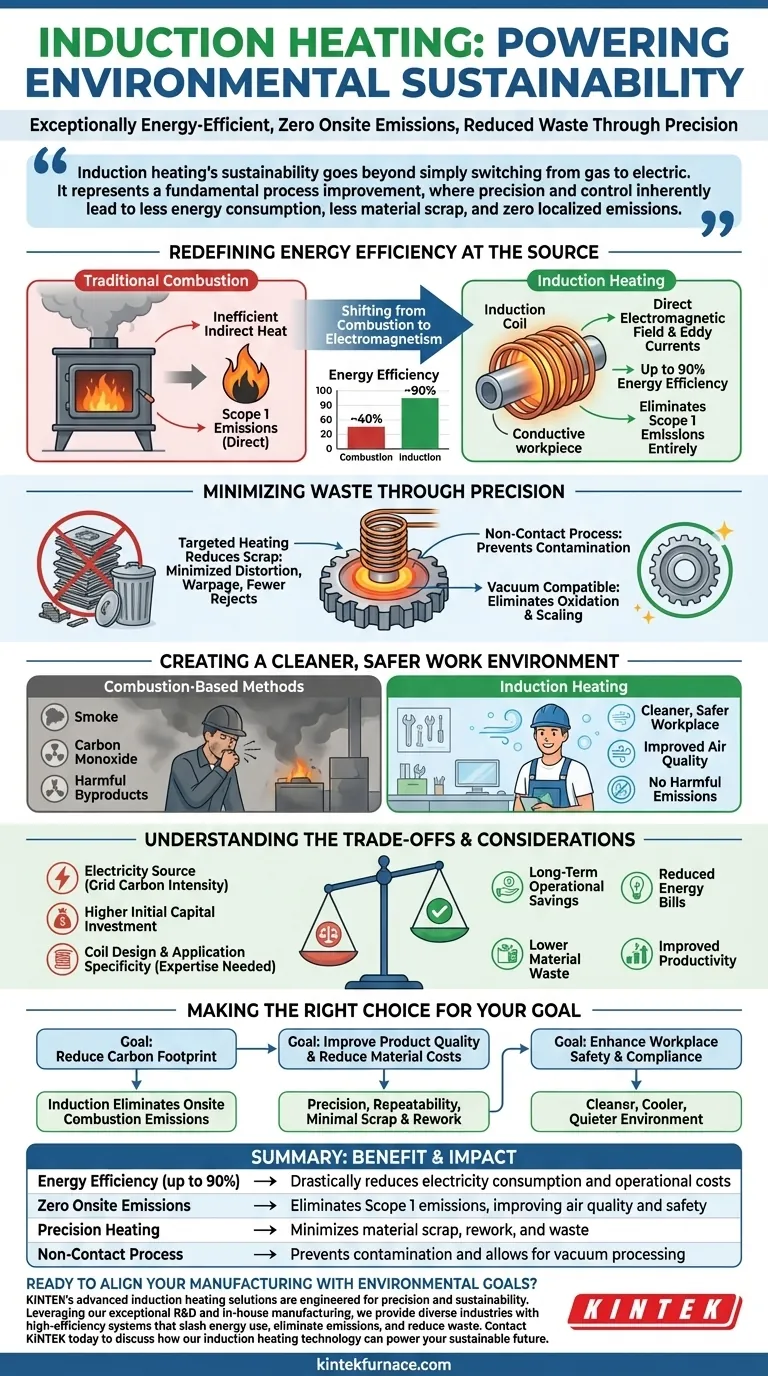 In che modo il riscaldamento a induzione contribuisce alla sostenibilità ambientale? Aumenta l'efficienza e riduce le emissioni Guida Visiva