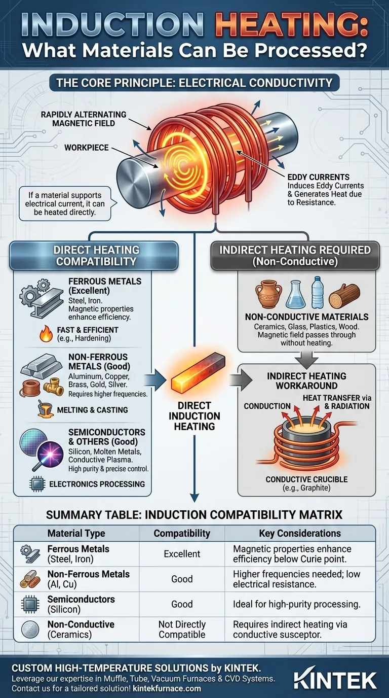Quali tipi di materiali possono essere lavorati utilizzando il riscaldamento a induzione? Una guida ai materiali conduttivi e non conduttivi Guida Visiva
