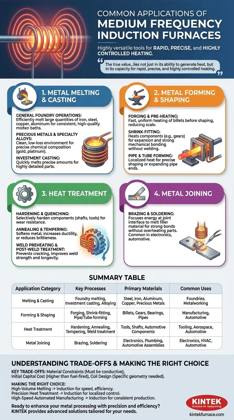Quais são algumas aplicações comuns de fornos de indução de média frequência? Desbloqueie o aquecimento de precisão para suas operações Guia Visual